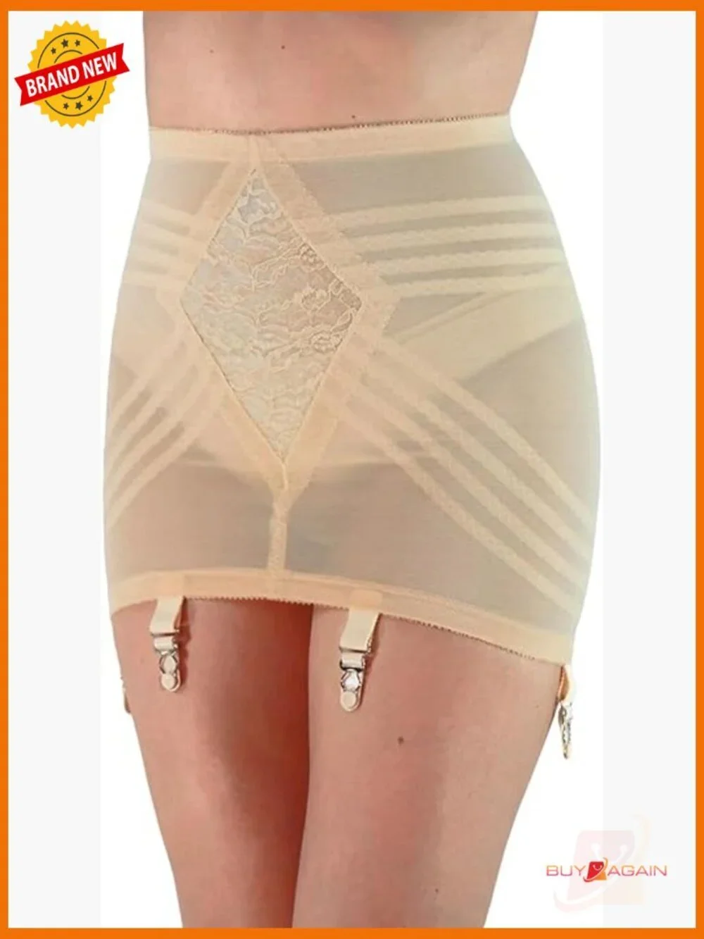 Firm Control Open Bottom Girdle with 6 Metal Garters Size 5X
